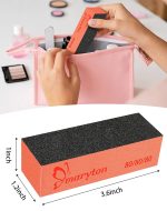 Maryton Nail Buffer Sanding Block Polisher Buffing File 60/100 Grit for Acrylic Nail Art Kit Manicure Tools 10 PCS (Black Purple) - Image 4